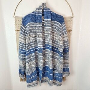 Lucky Brand Multicolored Blue Knit Oversized Cardigan Size XL
